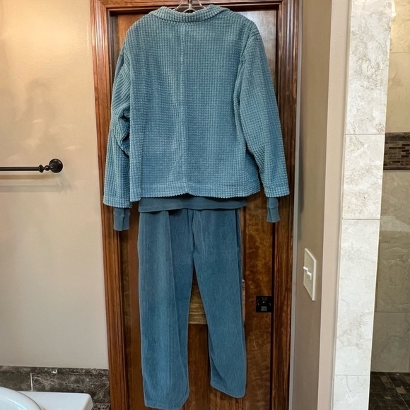 💥SALE💥‎ VTG ‘90’s Garron 3 pc Casual Wear Cotton Size L Teal EUC Made in USA - Picture 2 of 12